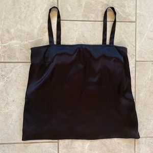 Partique Vintage USA Black Silky Crop Cami